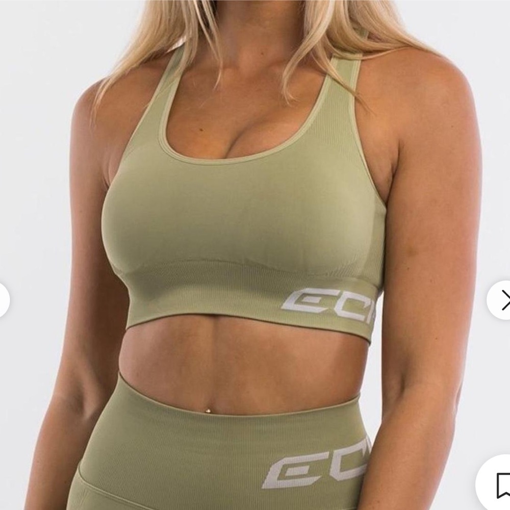 NWOT - ECHT open back arise epic sports bra olive khaki large